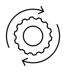 settings icon illustration on transparent background