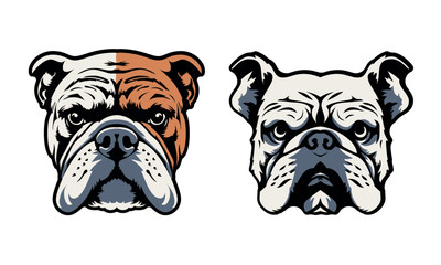 Dog head. Vector illustration isolated on white background