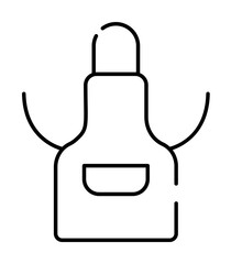 apron, protection icon illustration on transparent background