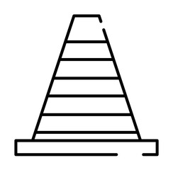 cone icon illustration on transparent background