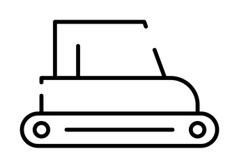 tractor, car icon illustration on transparent background