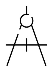 compasses, measurement icon illustration on transparent background