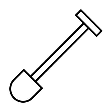 shovel icon illustration on transparent background