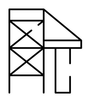 scaffolding icon illustration on transparent background