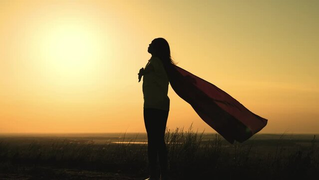 Superhero girl cloak cape super brave sunset. sky sun run child dream running happy free. hero quiet courage angle other practice travel. excitement faith happiness cinematography thank. runner hot