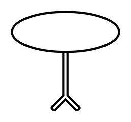 bistro table icon illustration on transparent background