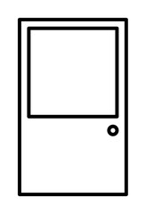 door icon illustration on transparent background