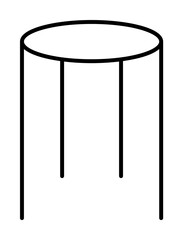 glass table icon illustration on transparent background