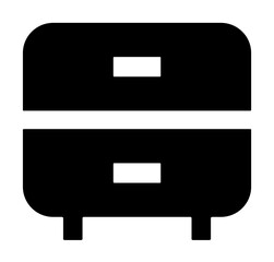 Fototapeta premium nightstand glyph icon illustration on transparent background