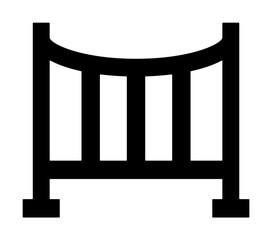 Crib glyph icon illustration on transparent background