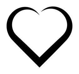 heart hand drawn icon illustration on transparent background