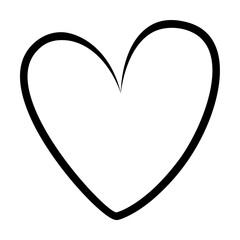heart hand drawn icon illustration on transparent background