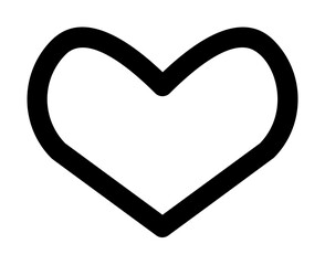 heart outline icon illustration on transparent background