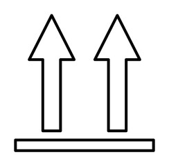up arrows icon illustration on transparent background