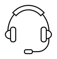 headphone operator icon illustration on transparent background
