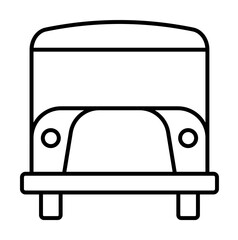 school bus icon illustration on transparent background