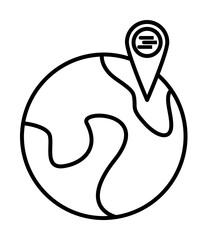 pin geolocation university icon illustration on transparent background