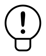 lamp attention icon illustration on transparent background