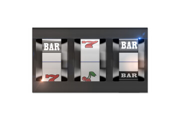 Digitally generated image of casino slot machine