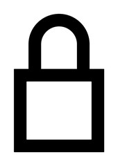 closed lock icon illustration on transparent background