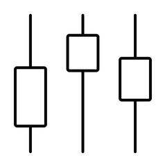 stock chart line icon illustration on transparent background