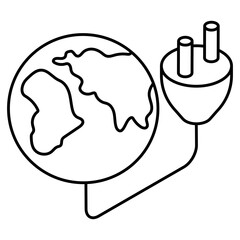 Modern design icon of global plug