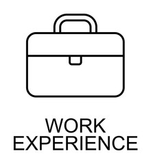 work experience line icon illustration on transparent background