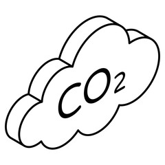 Unique design icon of acidic rain