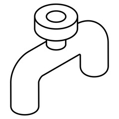 A flat design icon of pipeline 