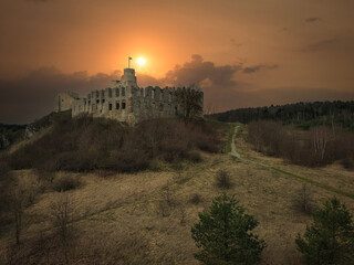 Ruins of Rabsztyn Castle, Poland.