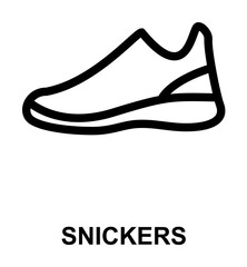 snickers simple line on white background icon illustration on transparent background