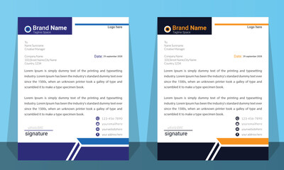 Creative & Modern Letterhead Design Template For business And Advertising.