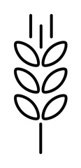 barley icon illustration on transparent background