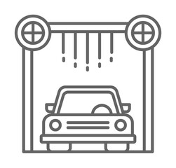 Car wash icon illustration on transparent background