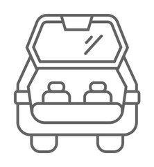 Trunk, car icon illustration on transparent background