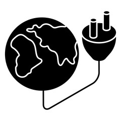 Modern design icon of global plug