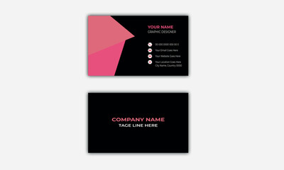 Corporate Modern Business Card Design Template Creative and Clean Business Card Name Card Visting Card Simple Flat Vactor Design Vactor Illustration Print Template

