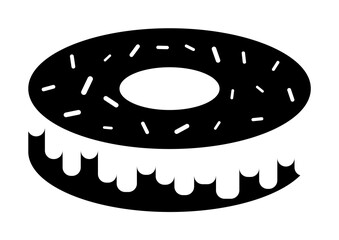 doughnut, food, gastronomy icon illustration on transparent background
