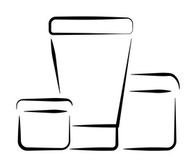 lotion, cream, care, cosmetology hand drawn on white background icon illustration on transparent background