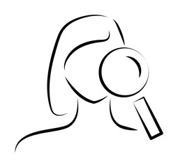 acne, care, cosmetology, face hand drawn on white background icon illustration on transparent background