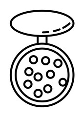 women's blusher icon illustration on transparent background