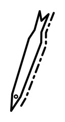 manicure tweezers icon illustration on transparent background