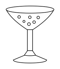 Cocktail drink icon illustration on transparent background