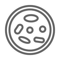 Petri dish, virus icon illustration on transparent background