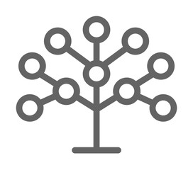Phylogenetic, tree icon illustration on transparent background