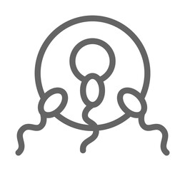 Obraz premium Reproductive, spermatozoids, egg icon illustration on transparent background