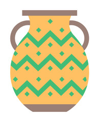 Vase color icon illustration on transparent background