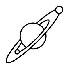 planet icon illustration on transparent background © Anar