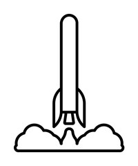 rocket icon illustration on transparent background