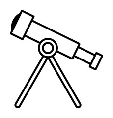 telescope icon illustration on transparent background